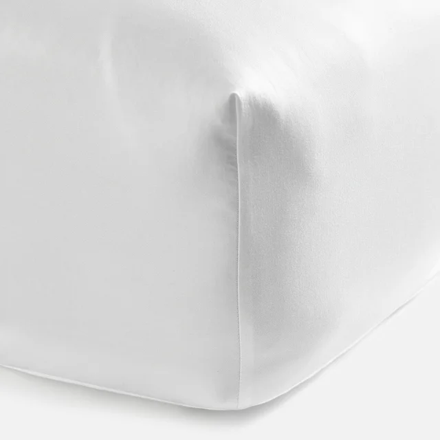 White 100% Egyptian Cotton Fitted Sheet