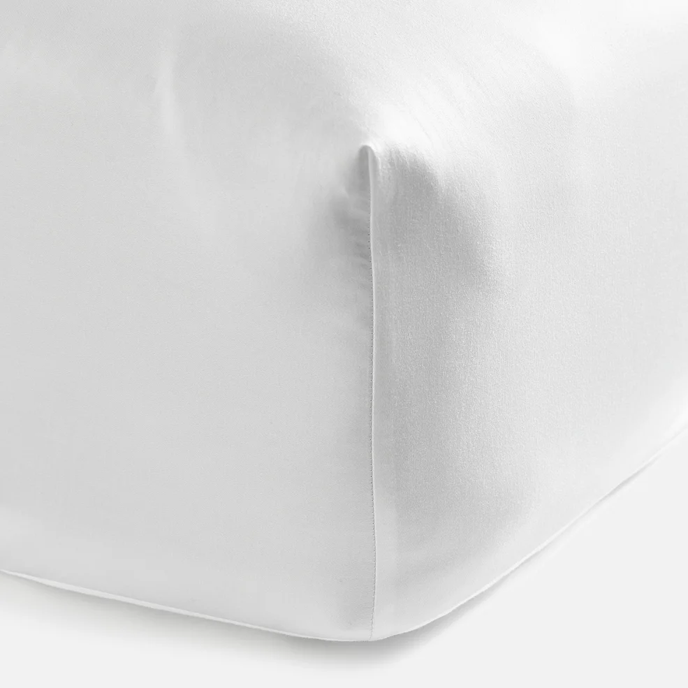 ESPA White 100% Egyptian Cotton Fitted Sheet - Double  Image 1