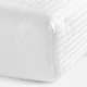 ESPA White 100% Cotton Sateen Stripe Fitted Sheet - Double