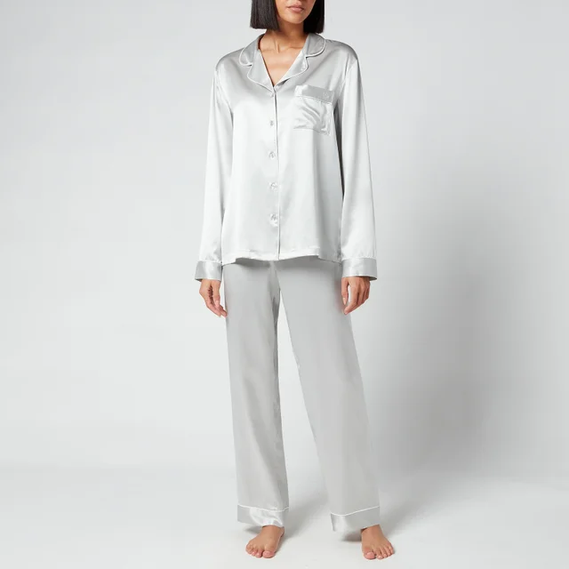 Freya Silk Pyjamas - Moonlight Grey