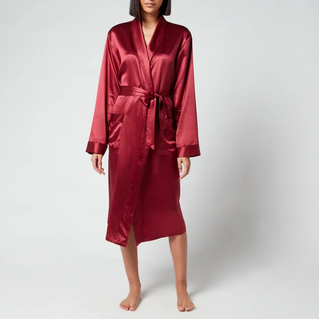 Lunar Silk Robe – Claret Rose