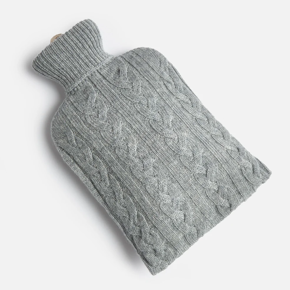Grey Cashmere Hot Water Bottle Image 1