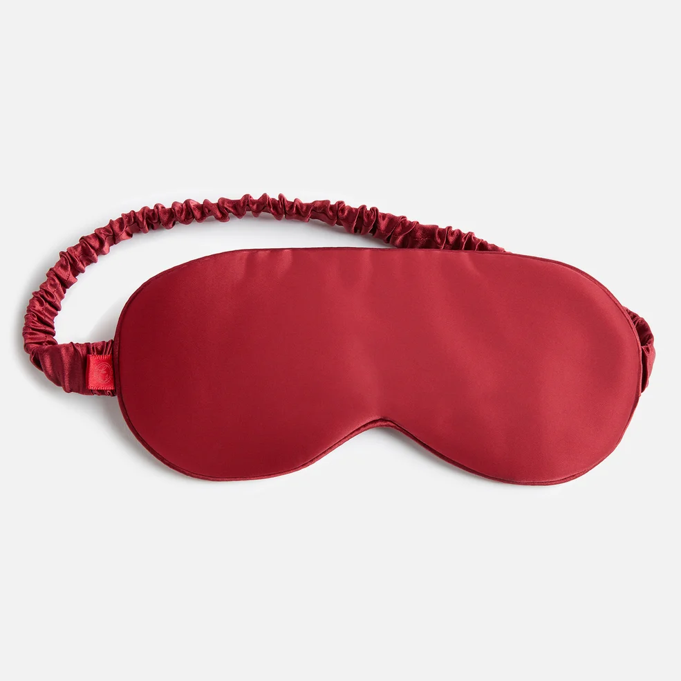 Silk Eye Mask - Claret Rose Image 1