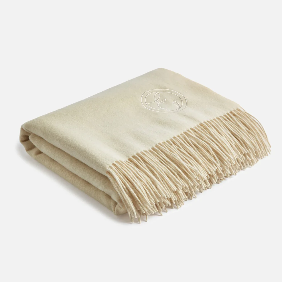 Cream Wool Throw Image 1