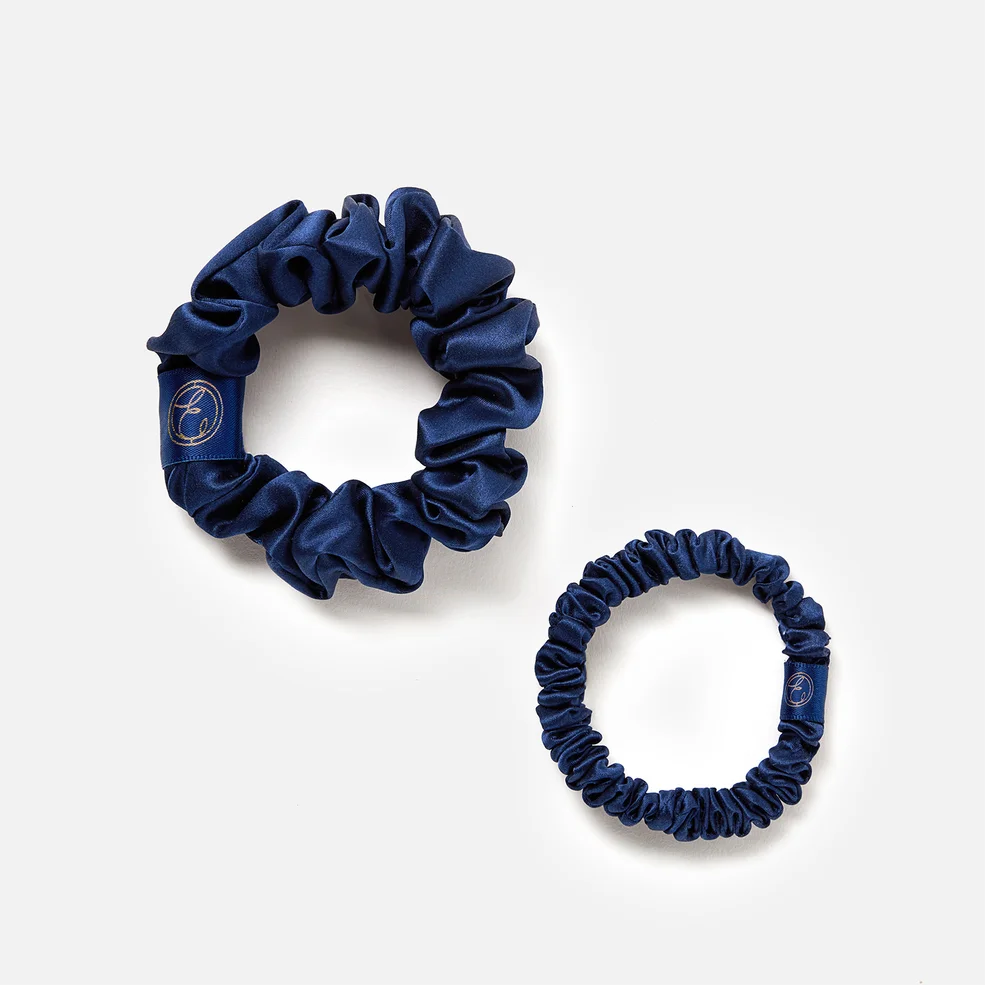 Silk Scrunchie - Midnight Blue Image 1