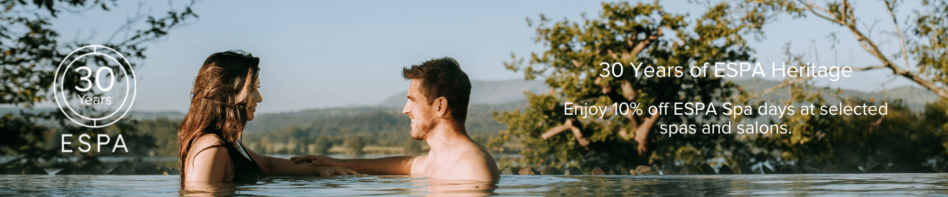 To Celebrate 30 Years of ESPA enjoy 10% off ESPA Spa days at selected spas and salons.